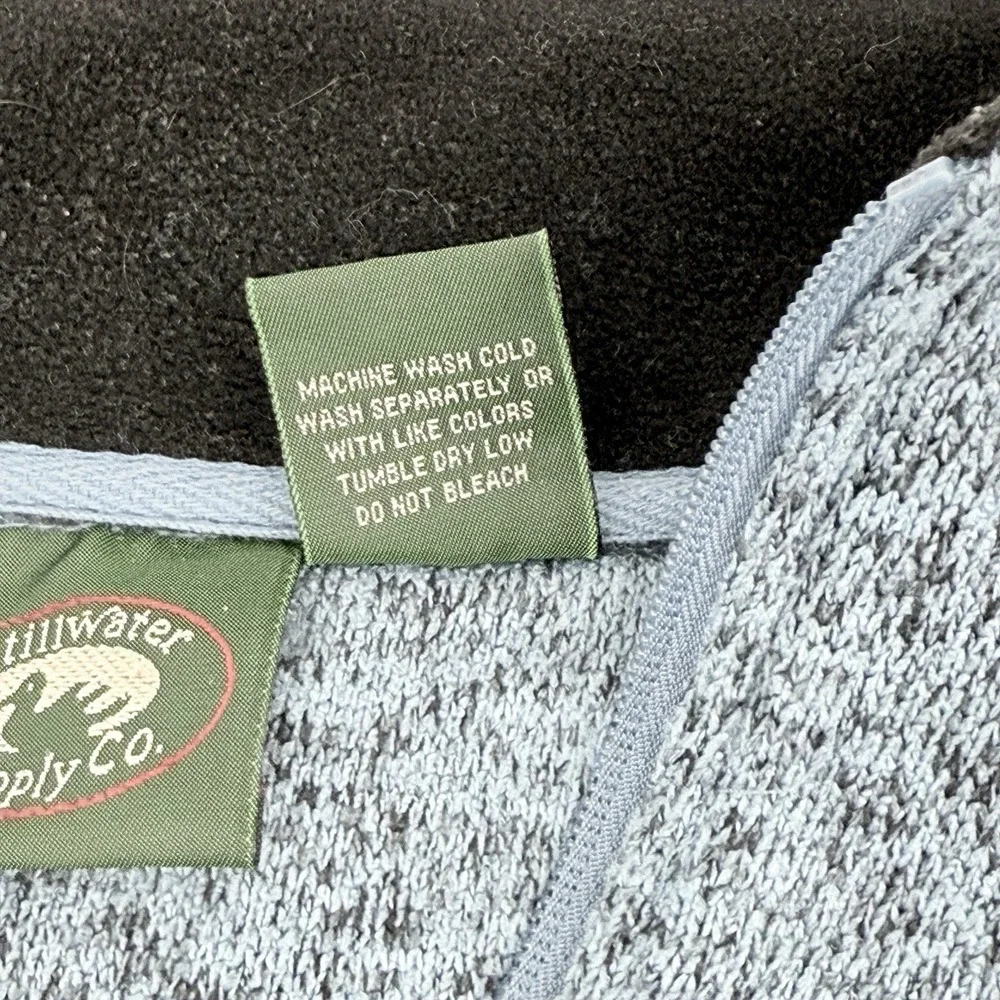 Stillwater Supply Co 1/4 Zip‎ Fleece Pullover Men's XL Heather Blue stylish warm
